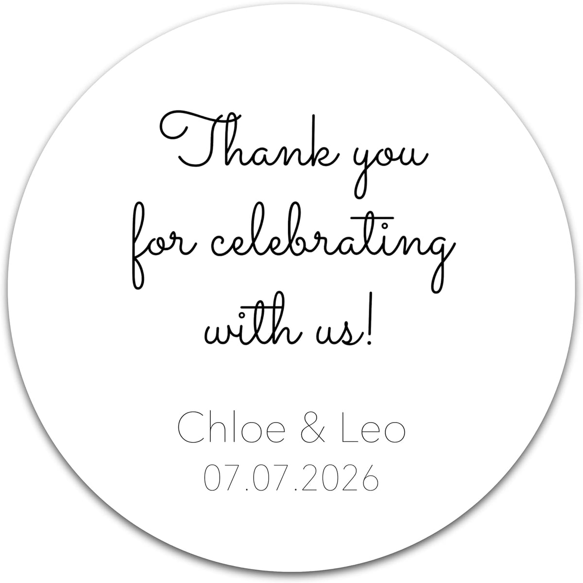 Personalized Wedding Stickers - Custom Wedding Envelope Seals for Invitations, Thank You Cards, and