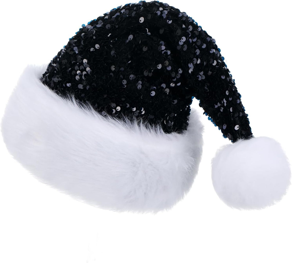 Personalized Sequin Santa Hat for Adults, Red Glitter Christmas Party Hat, Xmas Halloween New Year