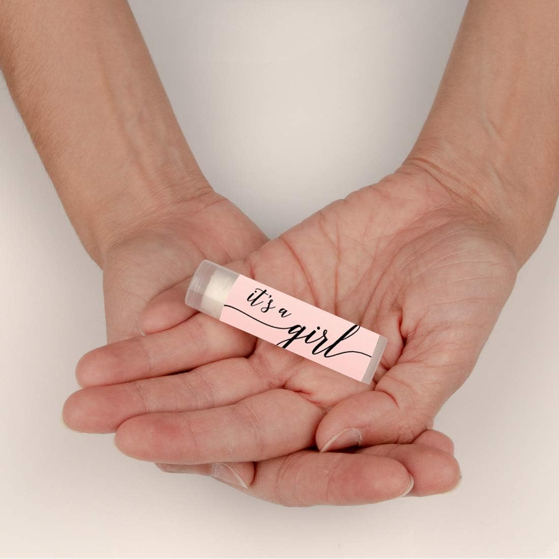 Andaz Press Blush Pink Rose Elegant Party Baby Shower, Lip Balm Chapstick Favors, It'S A Girl!