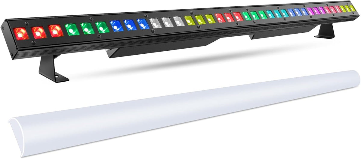 LED Stage Wash Light Bar - OPPSK 120W 36LEDs RGBW DMX Light Bar with Detachable Cover Chasing