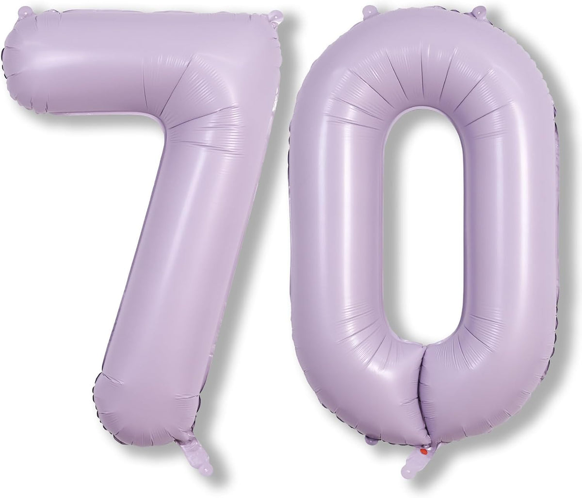 Pastel Purple Number 70 Birthday Balloons, 40 Inch Large Light Purple Mylar Foil Number 7 & 0