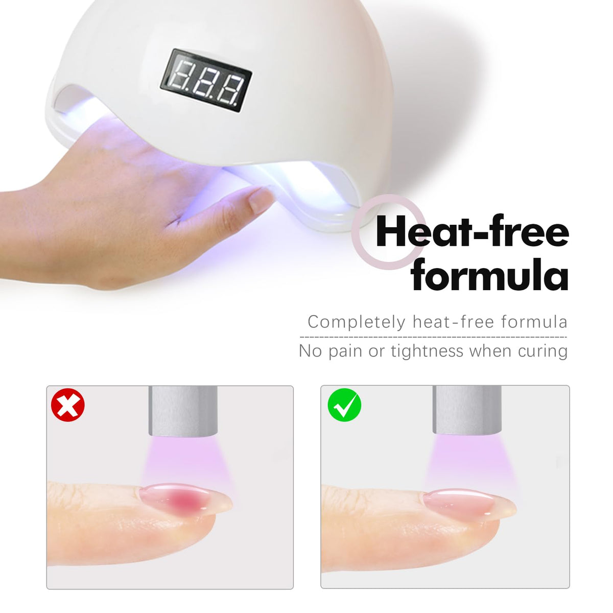 FZANEST Heat-Free Builder Hard Gel Hema-Free Nude Pink Nail Strengthening Extension Sculpting Color