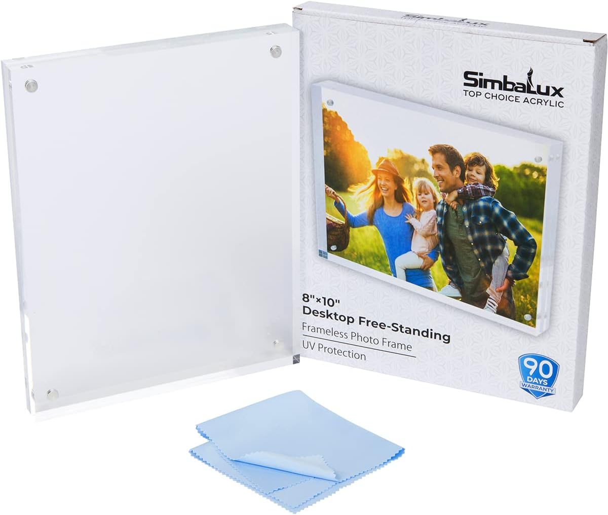 SimbaLux Magnetic Acrylic Picture Photo Frame 8x10 inches 24mm Thick with UV Protection (1 Pack)