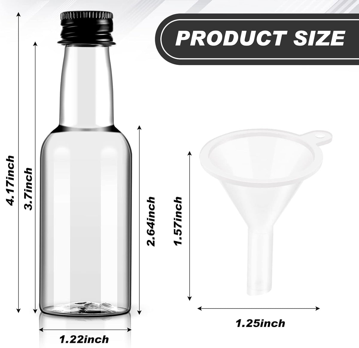 Tessco 100 Pcs Mini Liquor Bottles Plastic Mini Salad Dressing Bottle Christmas Small Shooter