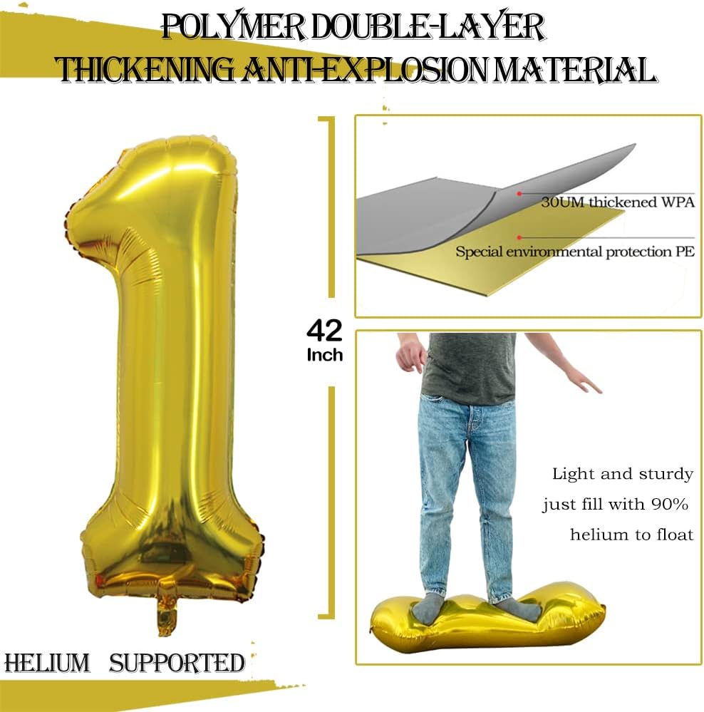 GOER Number 17 Balloons for 17th Birthday Sweet 17 Party Decorations,42 Inch Jumbo Foil Helium 71