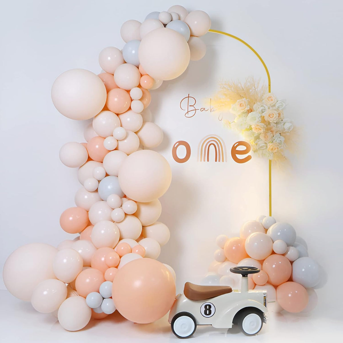Putros Metal Arch Stand 6FT Gold Wedding Balloon Arched Backdrop Stand Square Arch Frame for