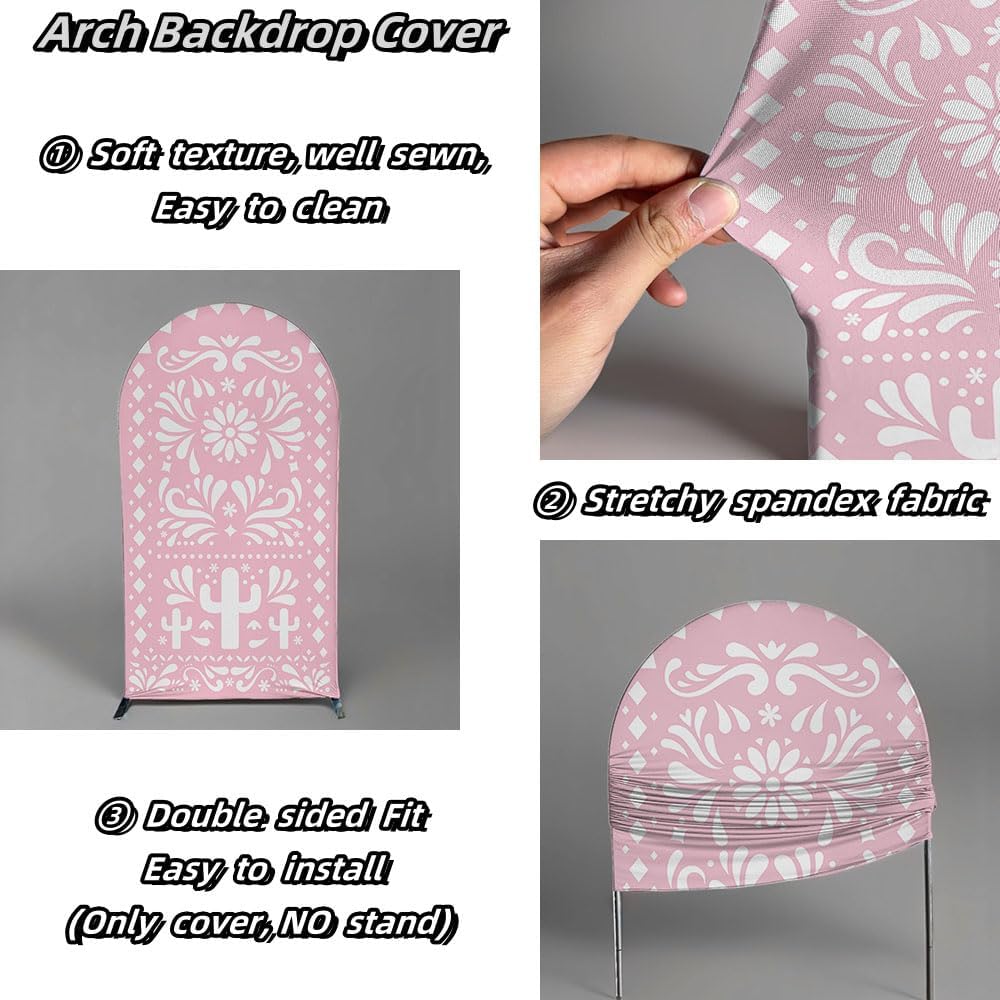 Arch Backdrop Cover Pink Mexican Fiesta Party Decorations Arch Stand Spandex Cover Girls Bloom