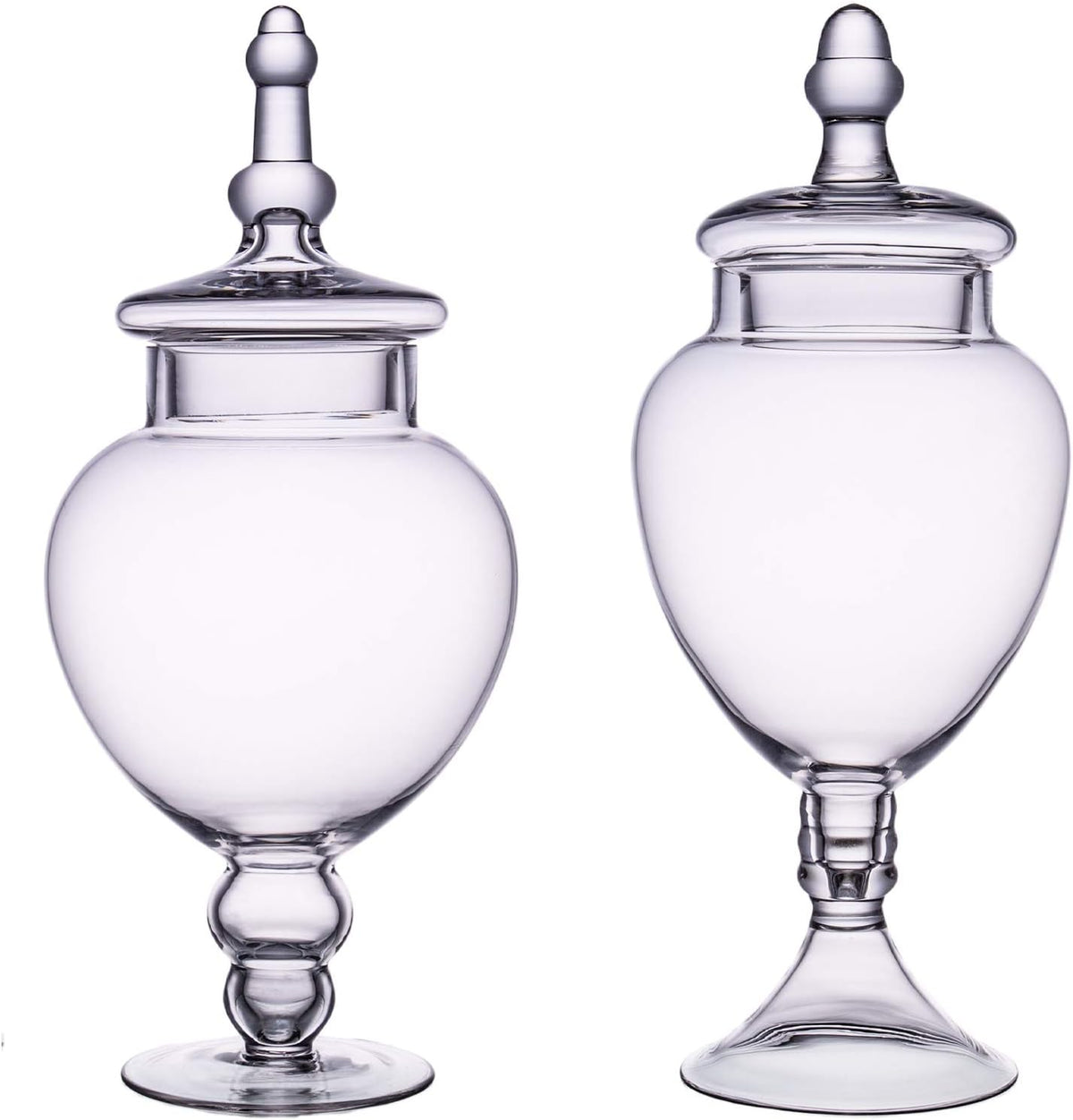 Clear Glass Apothecary Jars, Diamond Star Large Candy Buffet Display, Elegant Storage Jar