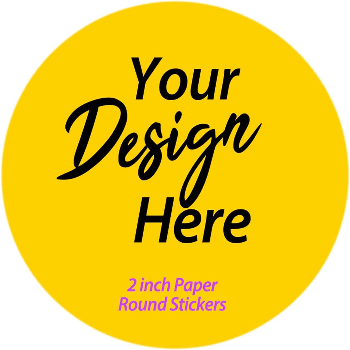 300 pcs Premium Custom Stickers Paper 2 inch Round Uncoated - Personalized Stickers for Businesses