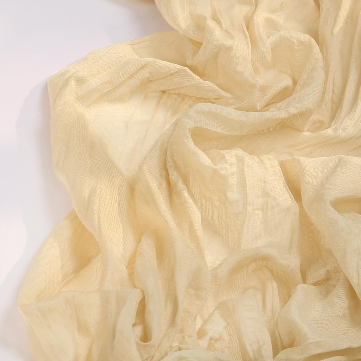 Champagne Gold Cheesecloth Table Runner 12 Pack Fall Table Runners Boho Gauze 120 Inches Champagne