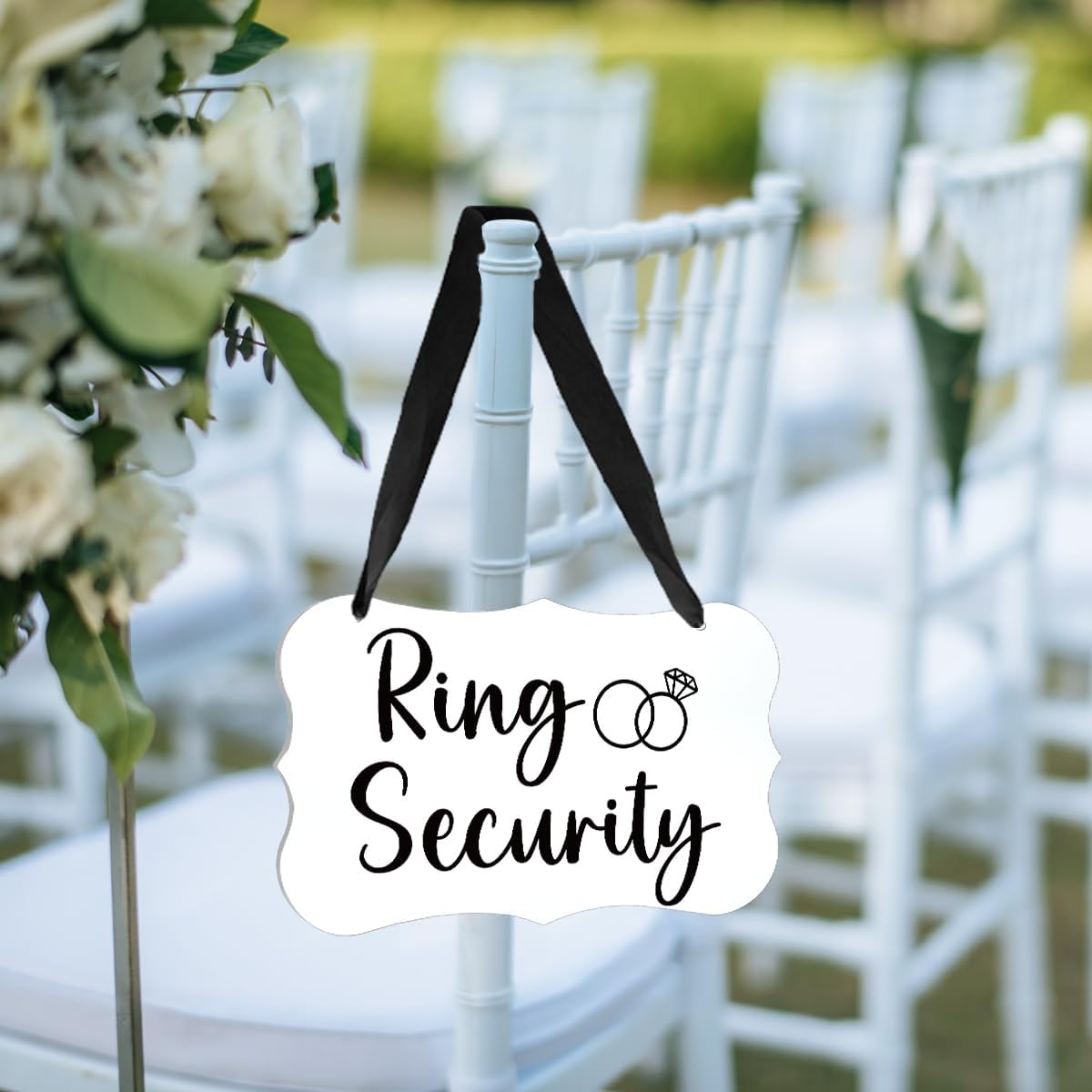 Acrylic Wedding Sign, Ring Bearer Sign, Ring Security Decor, for Rustic Wedding Decor Hanging