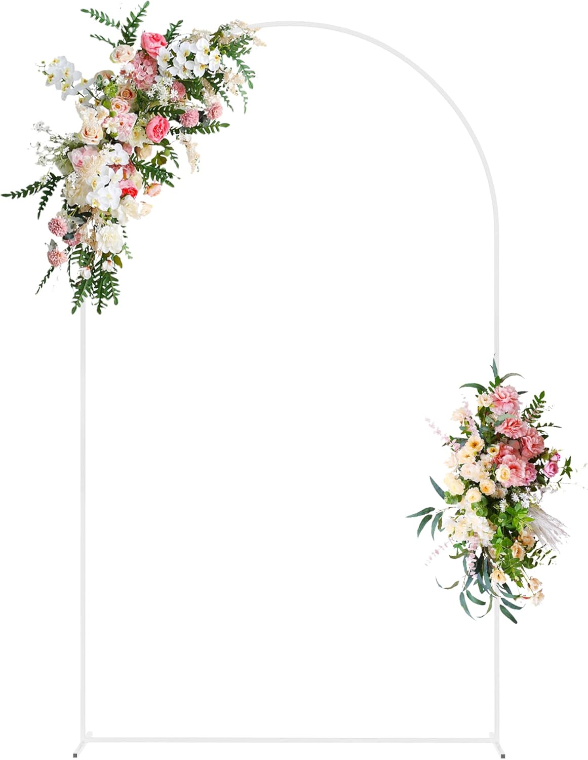 Wokceer Wedding Arch Backdrop Stand 8 FT Metal Arch Backdrop Stand for Wedding Ceremony Birthday