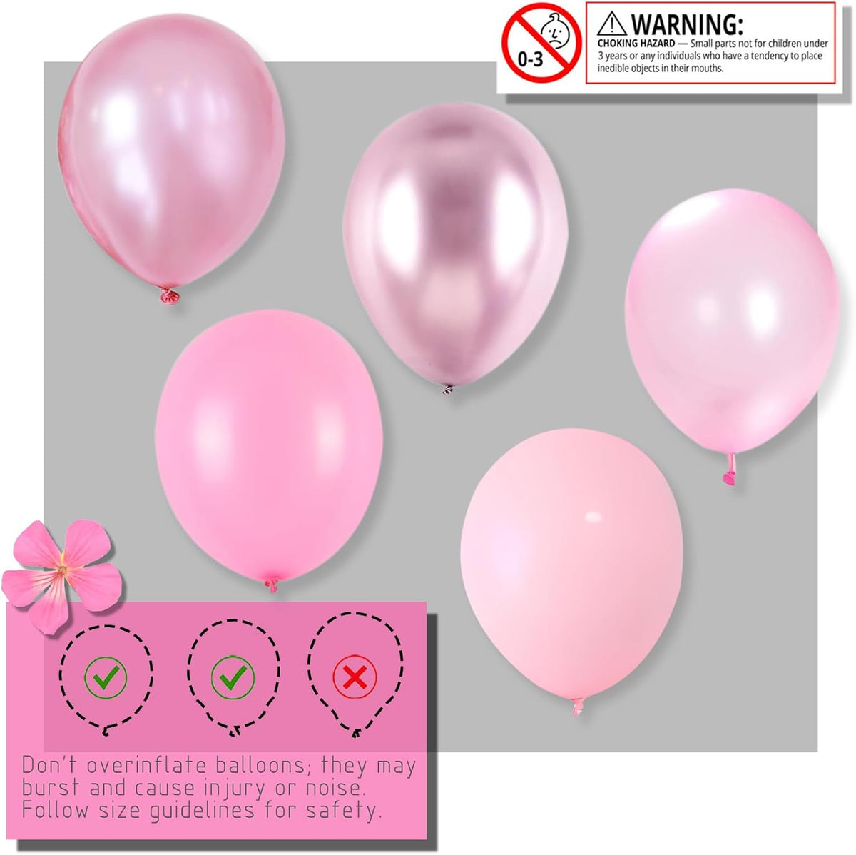 Balloon Stand Kit for Floor Set of 2,Pink Pearl Metallic Balloon Arch Column,Balloon Tower with