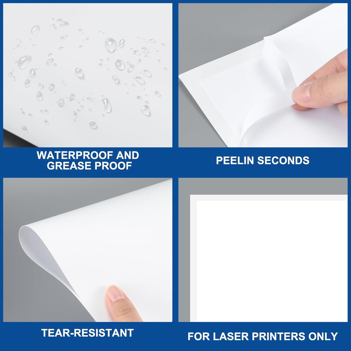 Maitys 100 Pcs Outdoor Window Stickers for Car Dealers 8.5" x 11" Plain White Blank Paper with