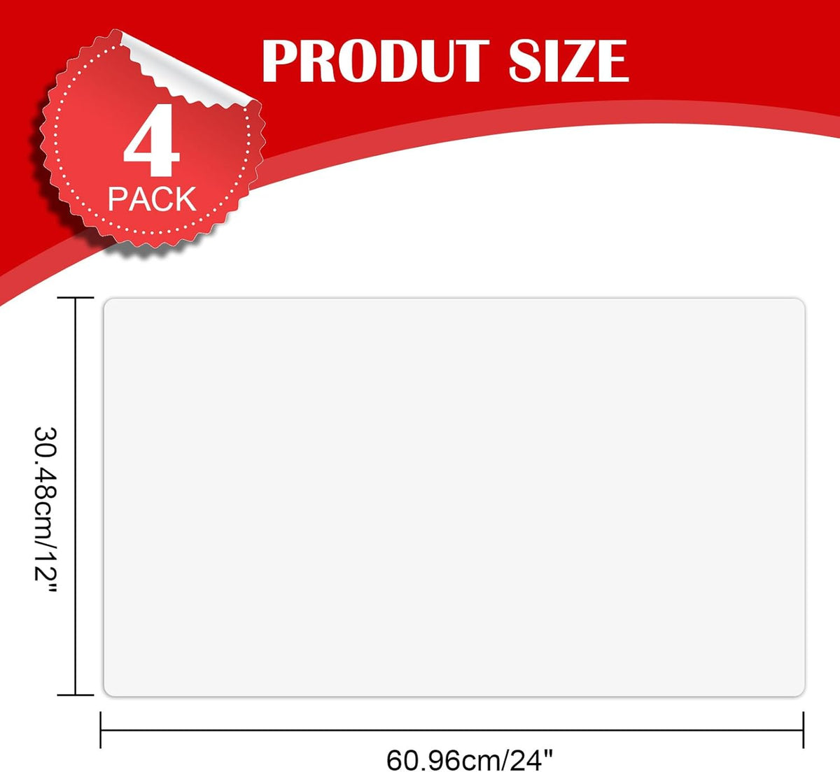 Blank Car Magnets, 24" x 12", 4 Pack Car Door Magnets Signs for Vehicle, Rounded Corners Blank