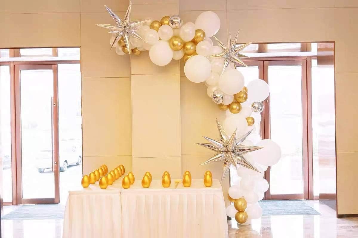 Tellpet Star Balloons Foil Balloon for Birthday Bachelorette Engagement Wedding Party, 2pcs Large