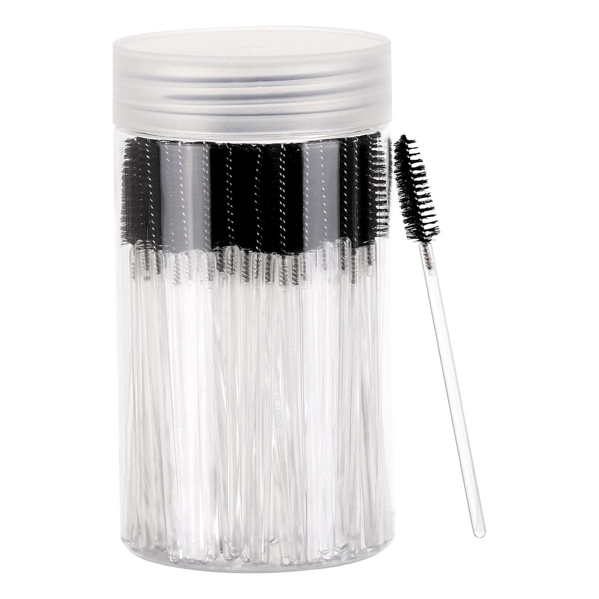 100 Pcs Disposable Mascara Wands, Crystal Eyebrow Spoolies Brush for Eyelash Extensions, Makeup