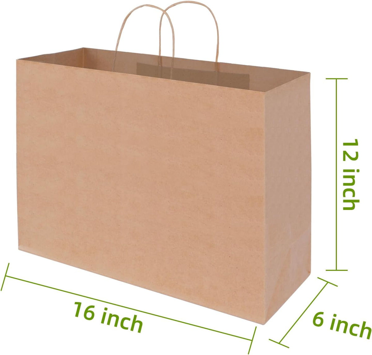 Johuivo Brown Paper Bags with Handles, 50 Pcs Brown Shopping Paper Bags, Recyclable Kraft Gift Bag