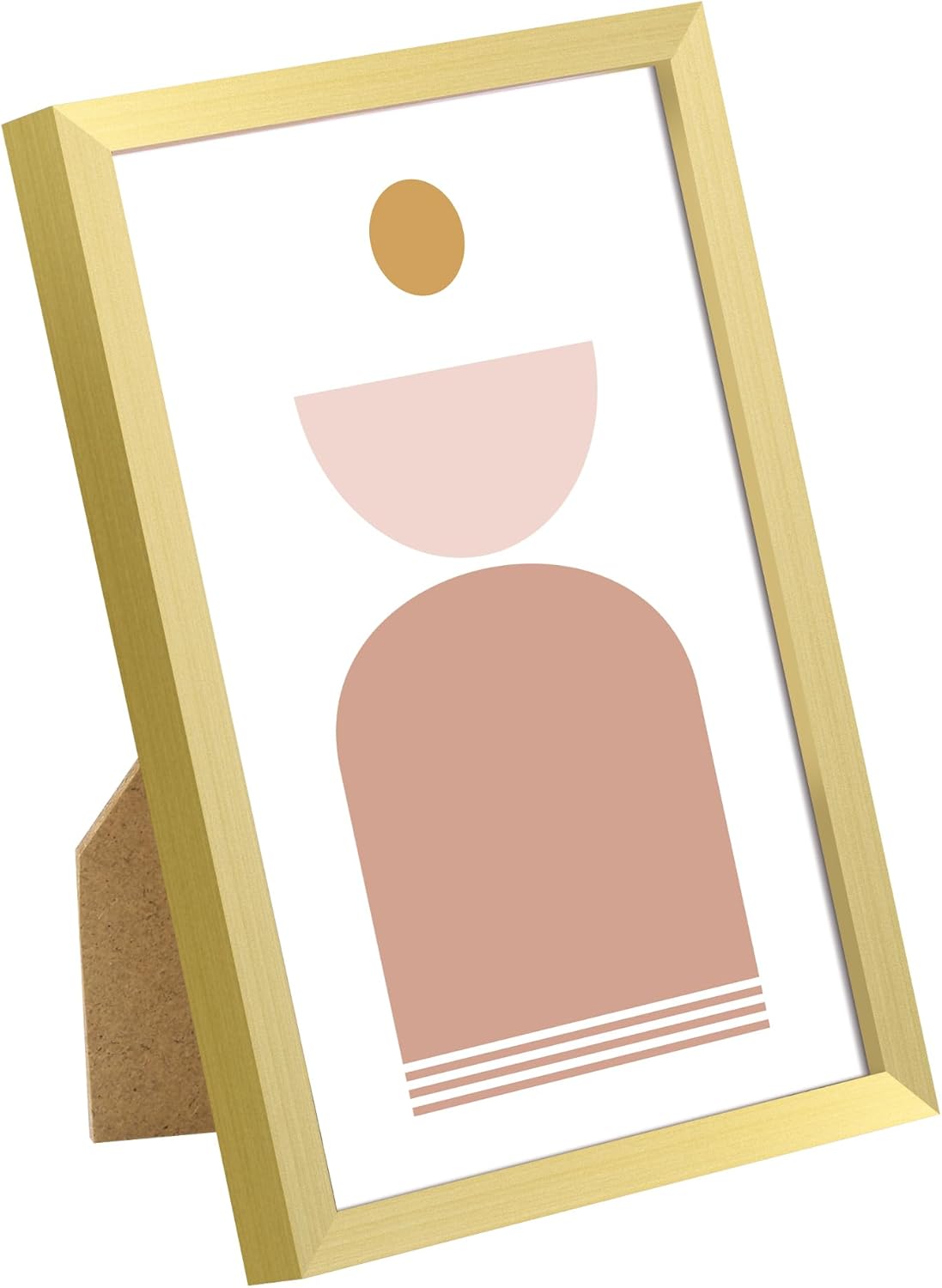 upsimples 4x6 Picture Frame Set of 3, Made of High Definition Glass for 4 x 6 Gold Frames, Wall and