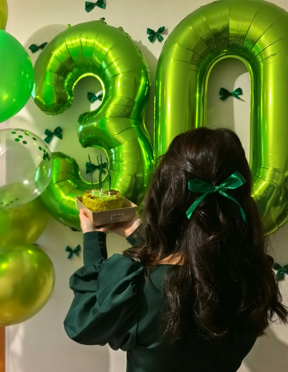 40 Inch Light Green 3 Large Number Balloon, 3 13 23 30 33 36 Light Green Birthday Party