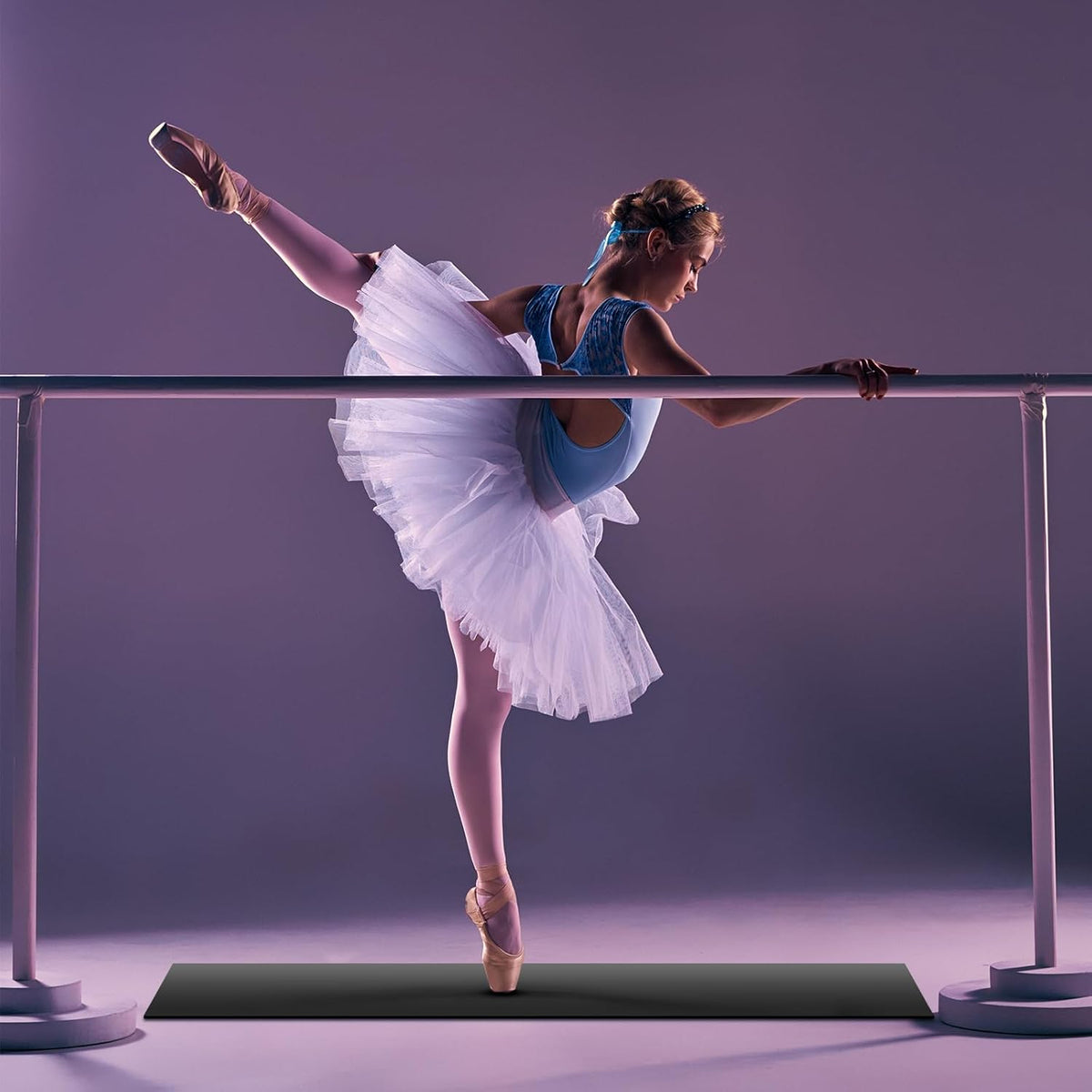 Portable Dance Floor Smooth Ballet Floor Vinyl Dance Mat for Home Stage Studios Kids Adults