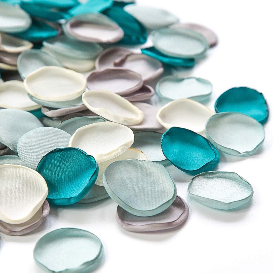 Floroom 300pcs Rose Petals Teal Green Faux Silk Flower Petals for Wedding Flower Girl Basket Aisle