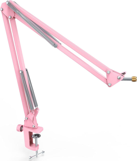 FIFINE Boom Arm Mic Stand, Microphone Arm with Desk Mount for Podcast Streaming Gaming Home Studio