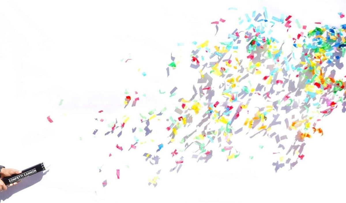 Legend & Co. 12 inch Confetti Cannons Multicolor | Biodegradable Confetti & Air Powered | Launches