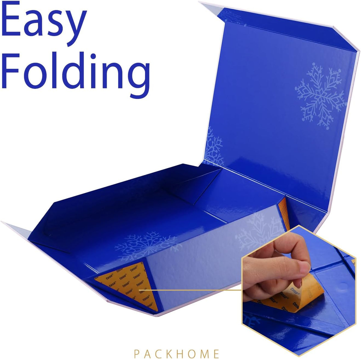 PACKHOME 6 Christmas Gift Boxes 13x9.7x3.4 Inches, Large Gift Boxes with Lids, Sturdy Shirt Boxes