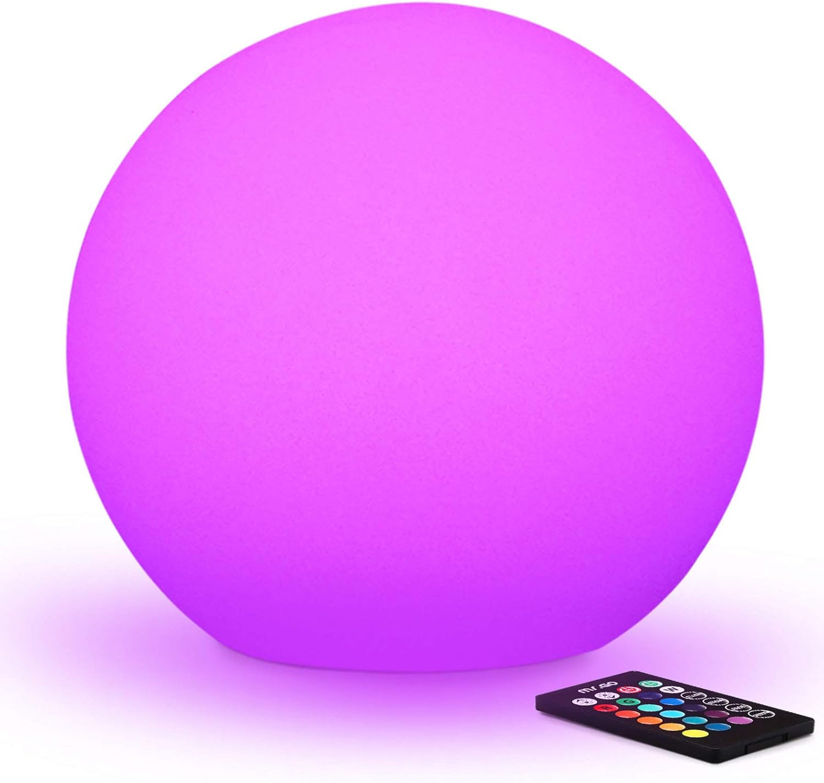 Mr.Go 16-inch Indoor/Outdoor Waterproof Rechargeable LED Glowing Ball Light Orb Globe Lamp