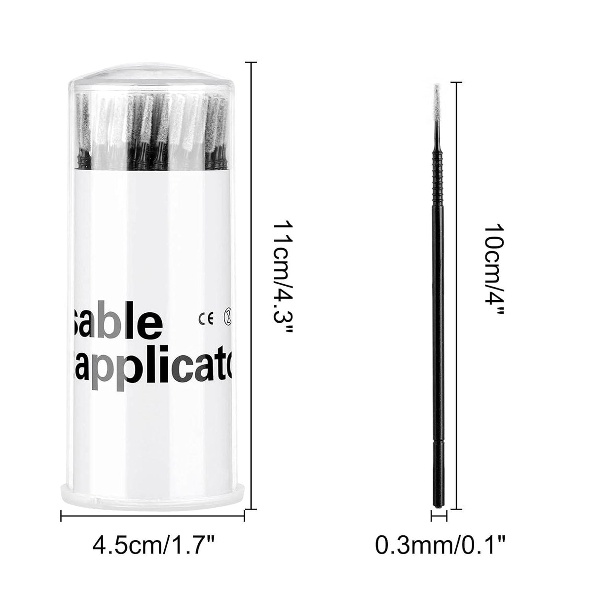 200PCS Micro Applicators Brushes Mini Cotton Swabs Remove Grafted Eyelash Glue Dedicated Brush
