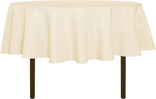 sancua Round Tablecloth - 80 Inch - Water Resistant Spill Proof Washable Polyester Table Cloth
