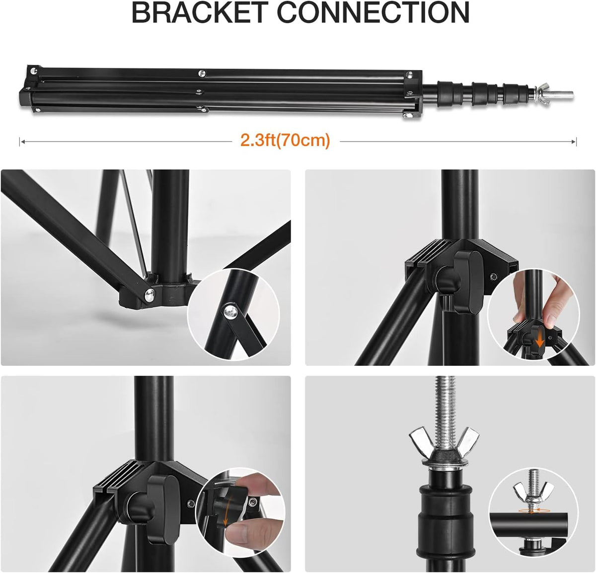 Yesker 10 X 10 ft Photo Video Studio Background Support Stand, Adjustable Heavy Duty Photography