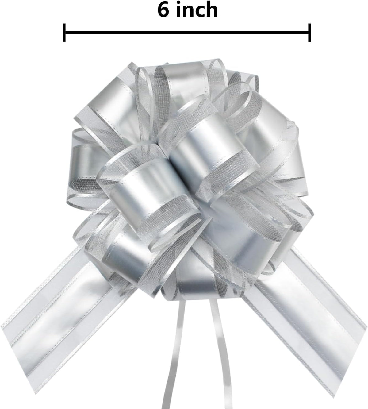 7 Pieces Large Pull Bows, 6 inche, Big Bow for Gift Wrapping, Christmas Party Birthday Gift