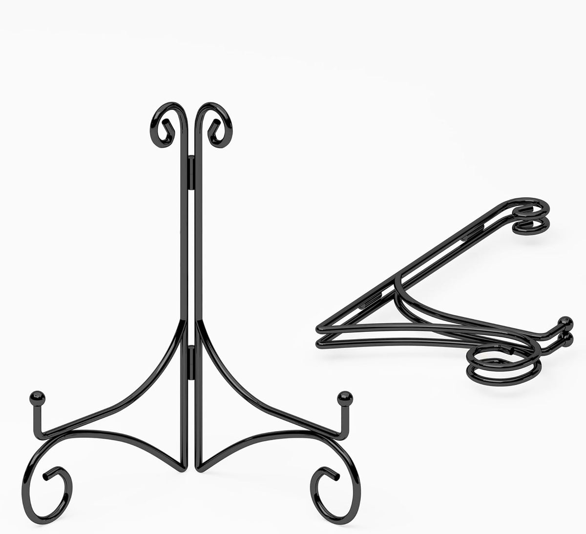 10 Inch Display Plate Stand with Folding Design, Metal Plate Holder for Tables, Picture Easel for