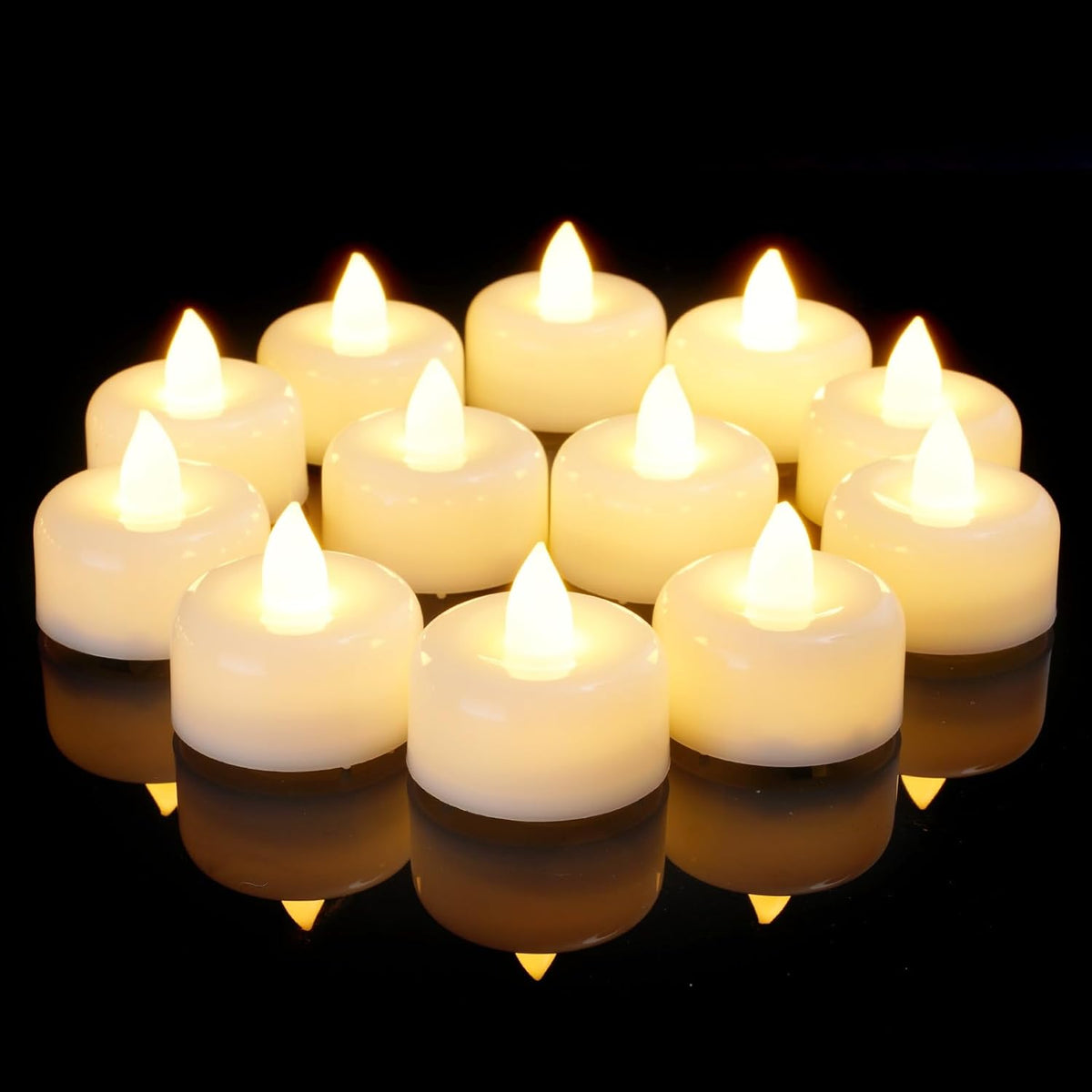 Amagic 150Pack Flameless LED Tea Lights Candles Battery Operated, Electric Fake Tealight Candles
