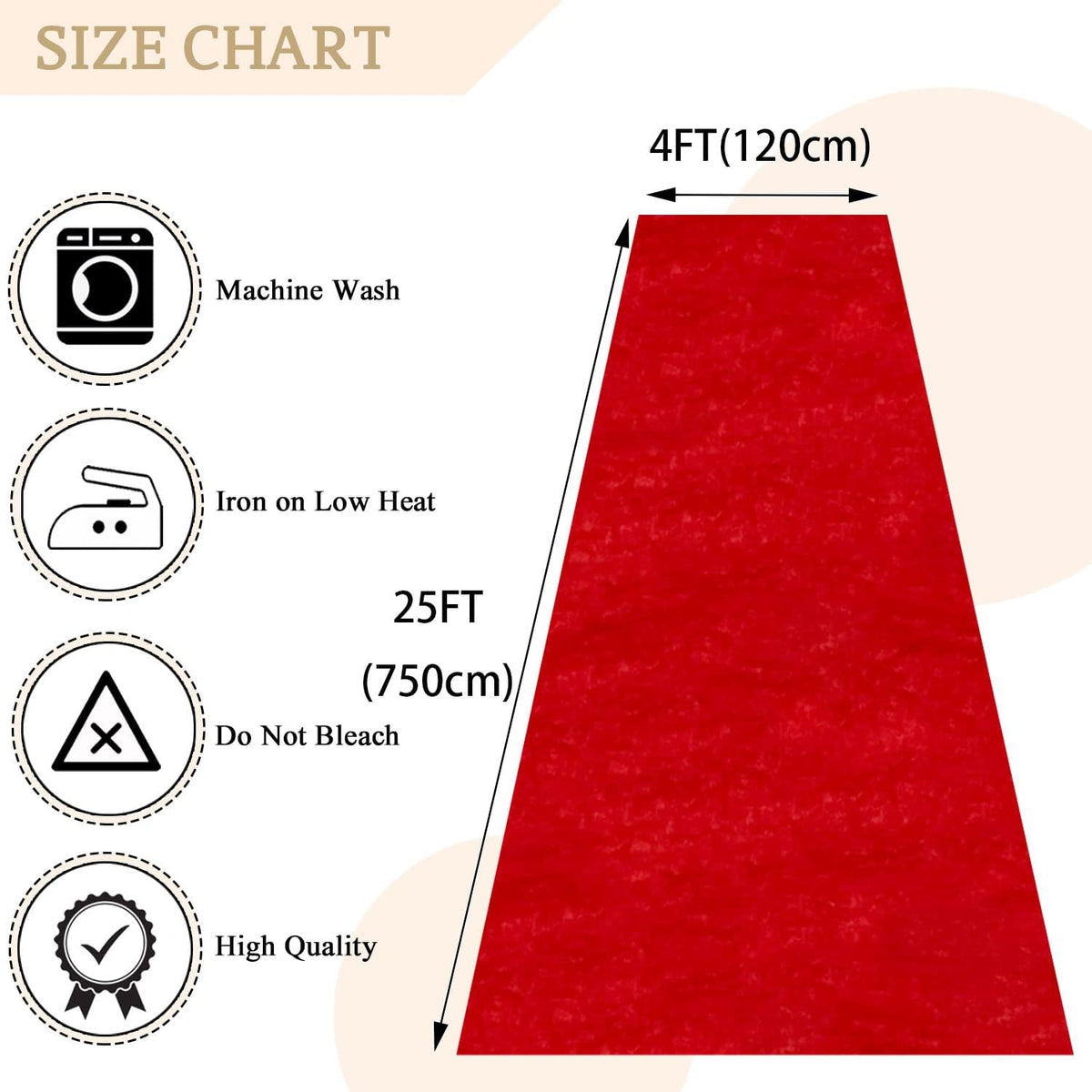 MODFUNS Wedding Aisle Runner Outdoor Red Carpet Runner for Party 4FTx25FT Velvet Fabric Hollywood