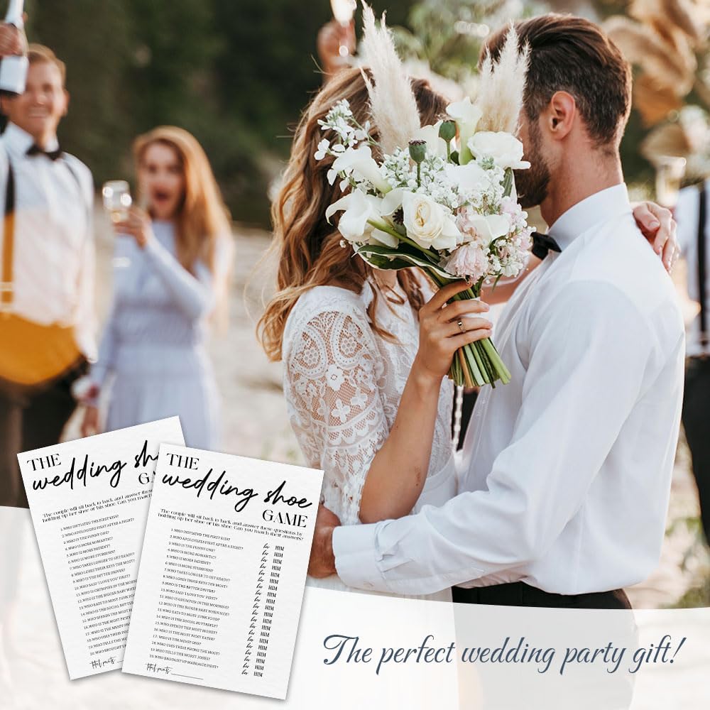30 Minimalism Game Cards - Wedding Shoe Game - Bridal Shower, Engagement, Mr & Mrs, Newlyweds