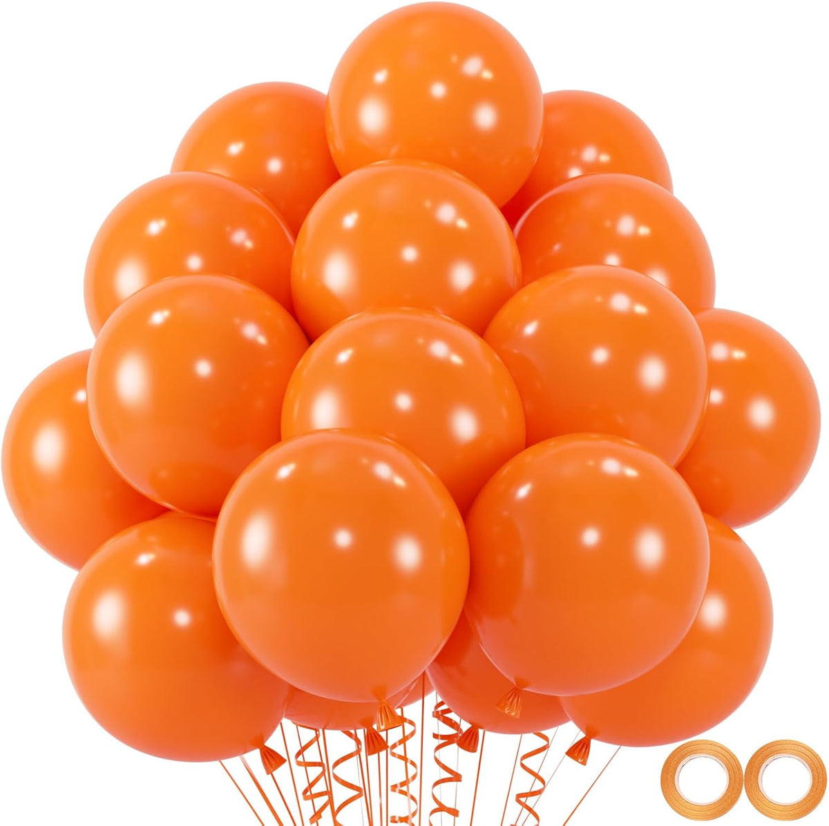 100pcs Orange Balloons, Helium Quality 12 inch Orange Latex Party Balloon for Birthday, Baby