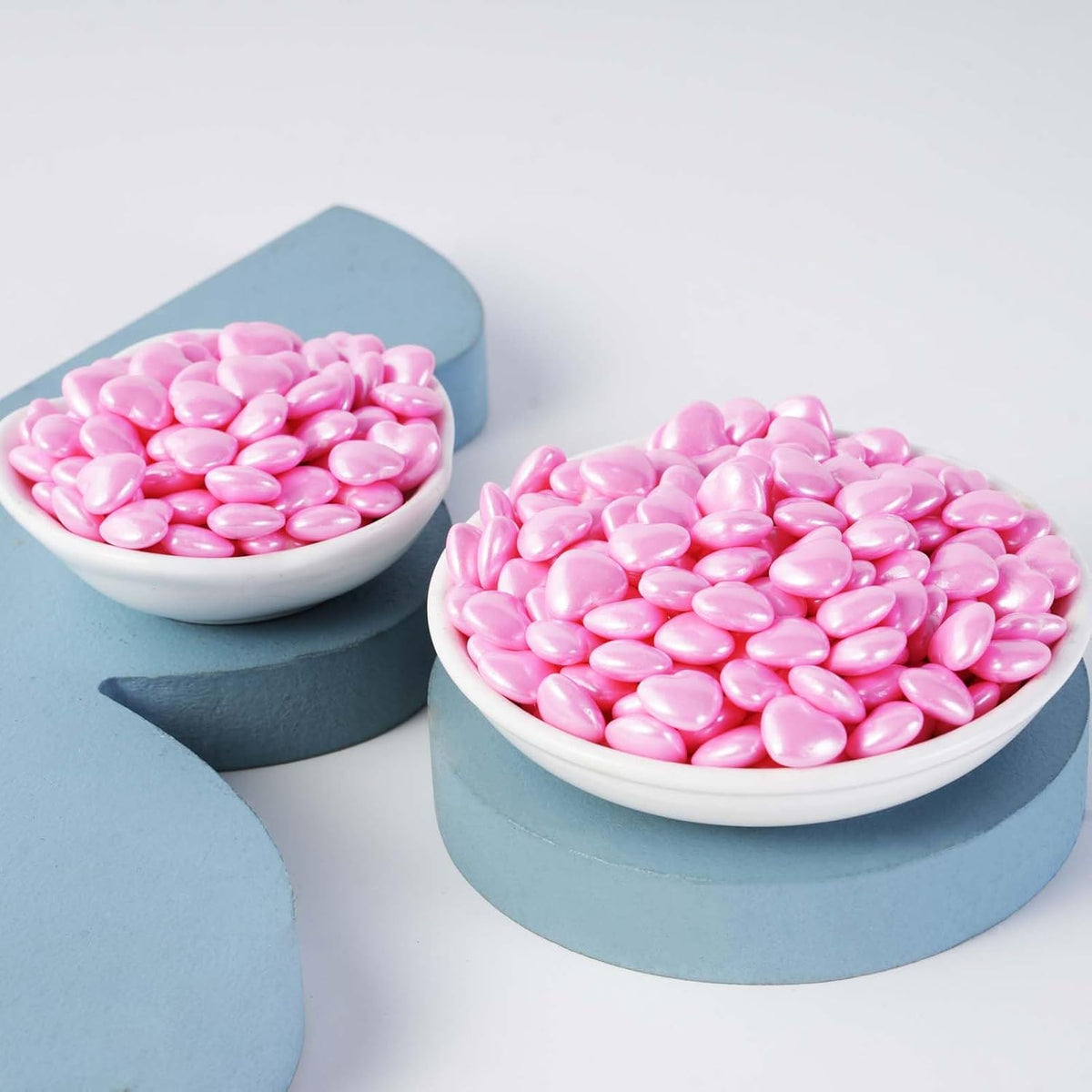 Kasvan Pink Heart Shapes Sprinkles - Edible Candy Pearls 130g/4.58 Oz, Mix Size, Baking Cake