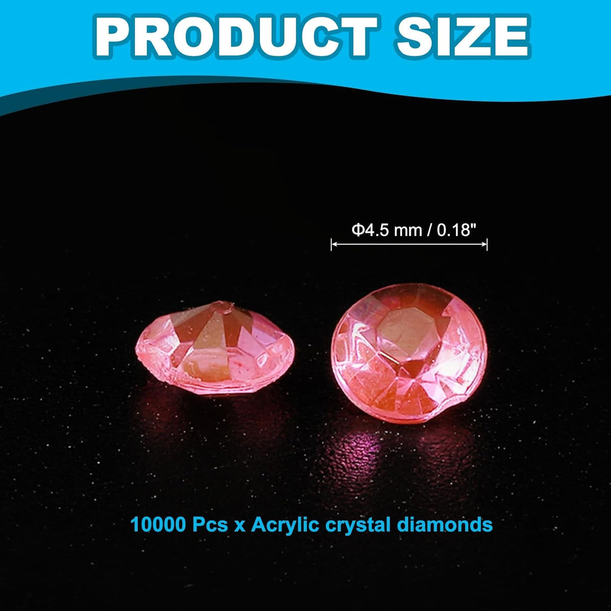 PATIKIL 10000 Pcs Wedding Table Scatter Confetti Crystals 4.5mm Acrylic Diamonds Vase Fillers Gems