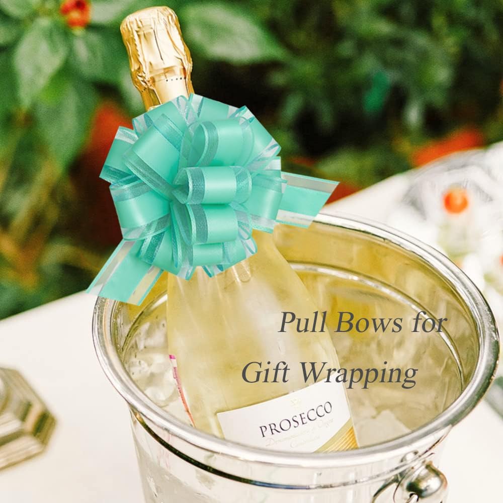 6 Pieces Large Pull Bows,6 inches,Bow for Gift Wrapping,Pull Bows for Christmas Party Birthday Gift
