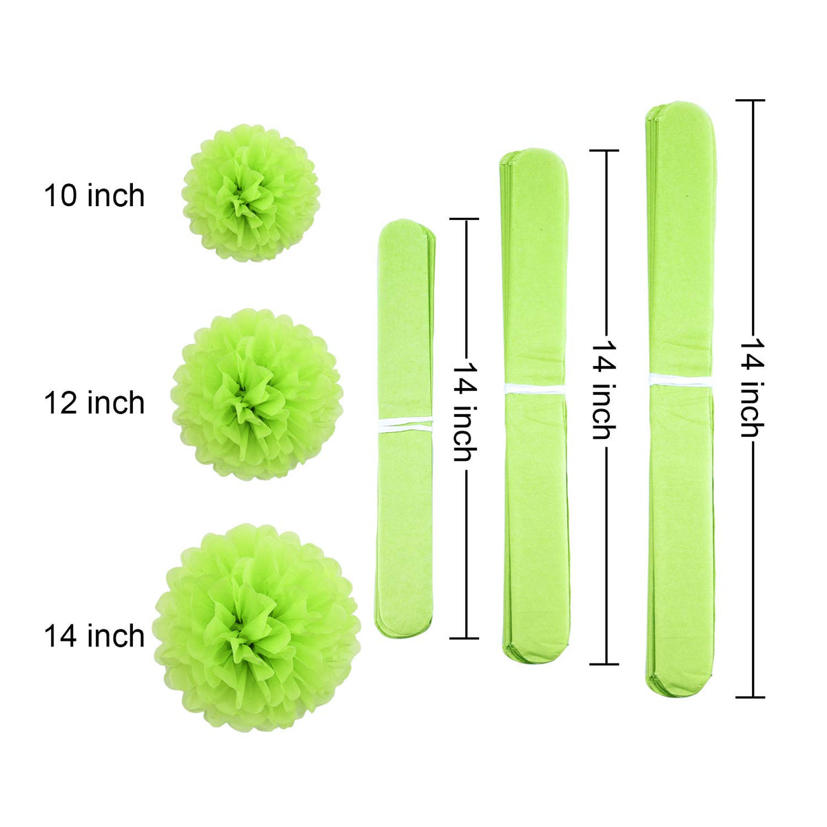 Livder Paper Flowers Bright Colorful Tissue Paper Pom Poms for Party Birthday Wedding Christmas