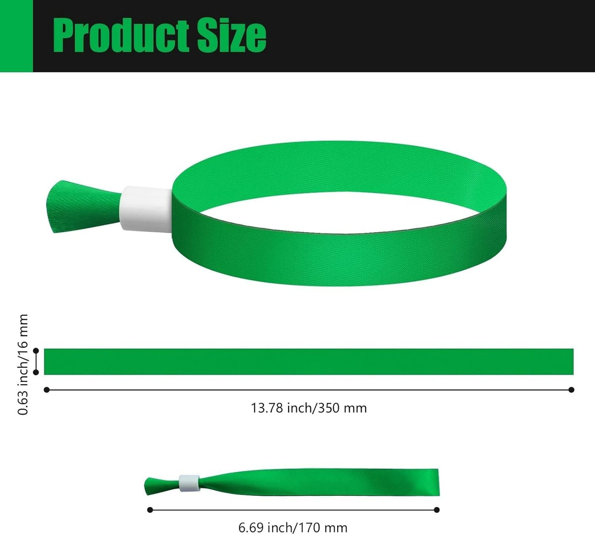 100 Pcs Cloth Event Wristbands, Event Wristbands, Colored Wrist Bands for Events, for Lightweight