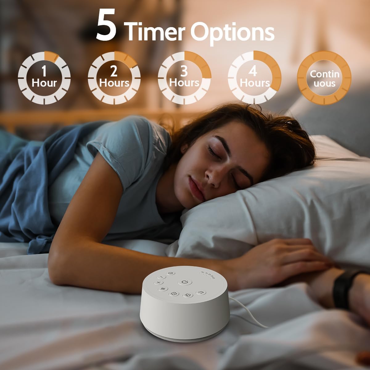 Color Noise Sound Machines Sleep White Noise Machine with 25 Soothing Sounds 32 Volume Levels 5