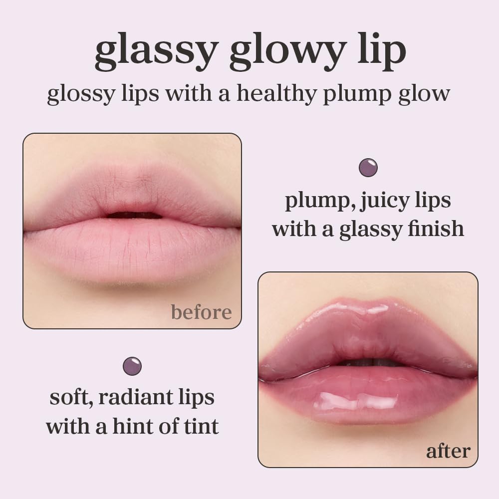 NOONI Korean Lip Oil - Appleblacktea | Long-Lasting, Moisturizing, Plumping, Revitalizing for Dry