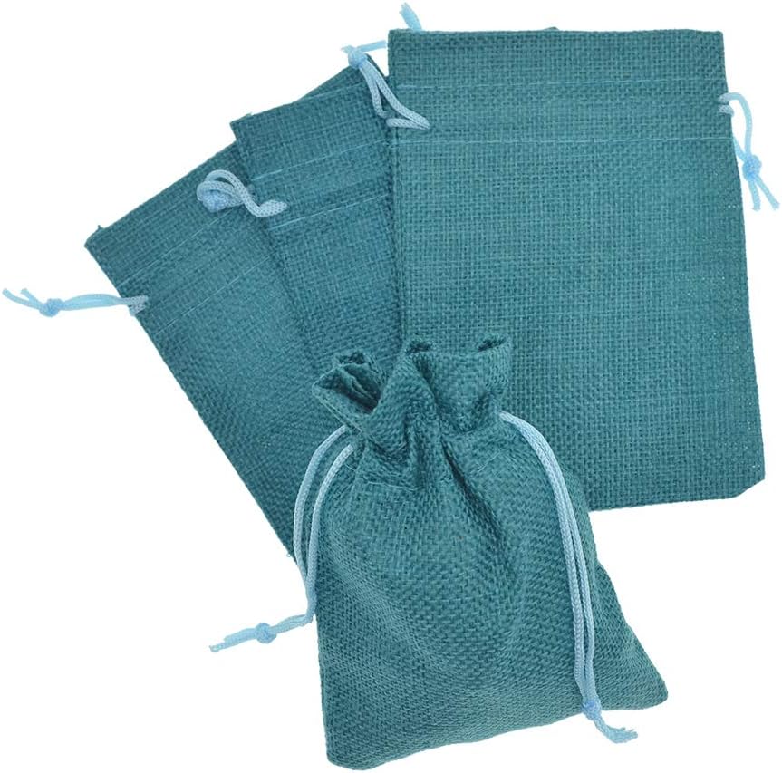 Burlap Bags with Drawstring, 2.7x3.5 Inch Jute Sacks Jewelry Candy Pouch Christmas Wedding Party