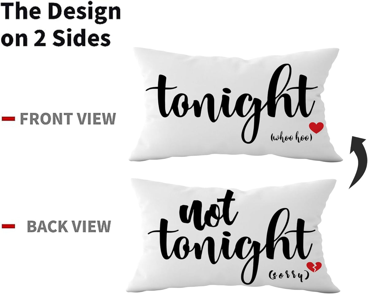 Mancheng-zi Funny Couples Reversible Soft Pillow Cover, Wedding Anniversary Bridal Shower Gifts