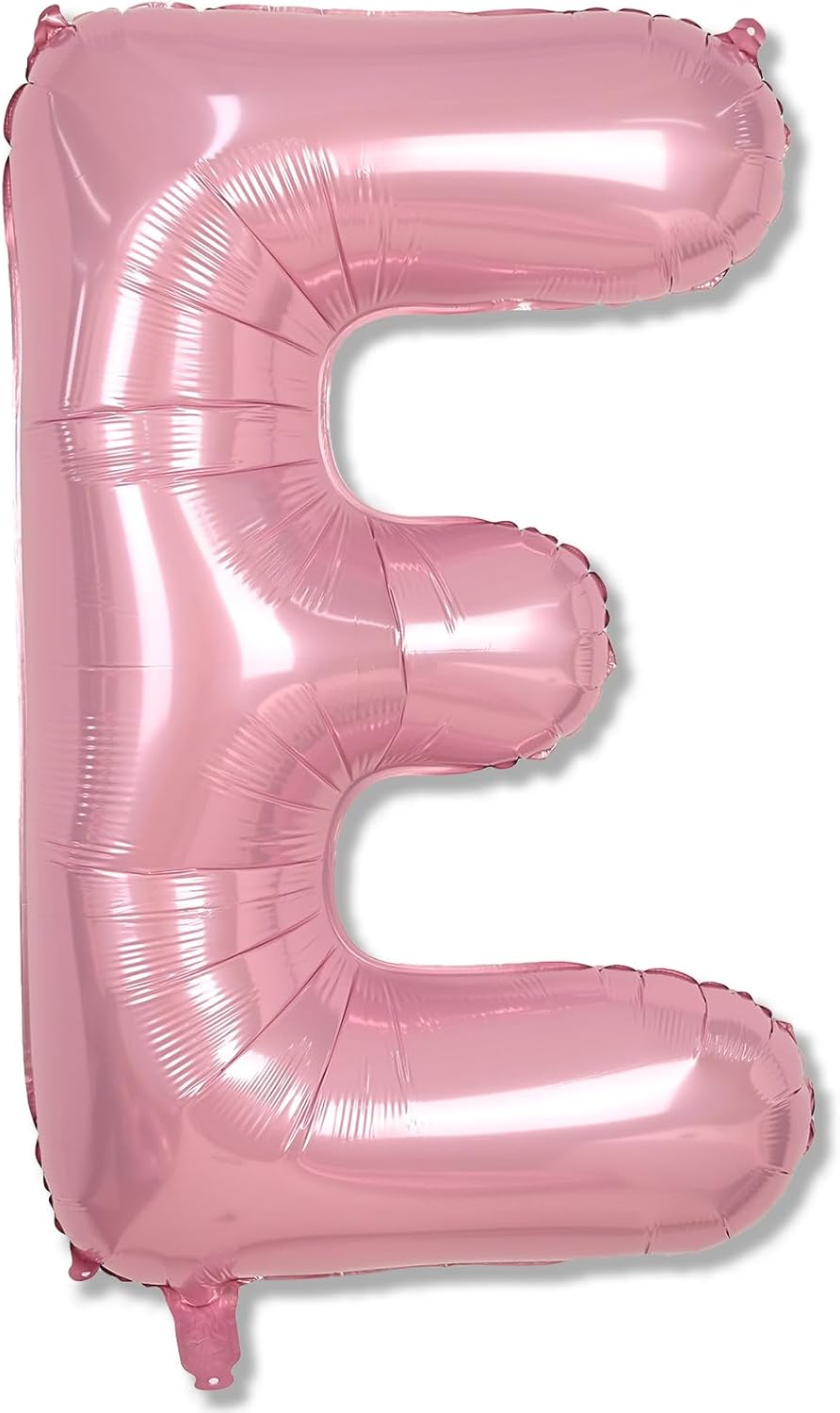 40 Inch Pearl Pink Large Letter Balloons A - Z, Self Inflating Pastel Pink Foil letter E Balloon