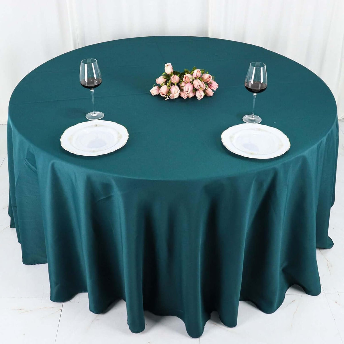 Efavormart Round Tablecloth, 120 Inch Stain & Wrinkle Resistant Washable Table Cloth, Decorative